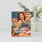 Von Amerika mit Liebe / Susan Postkarte (Stehend Vorderseite)