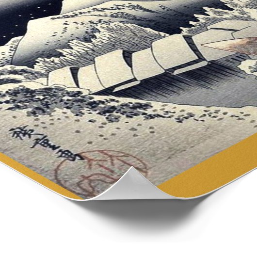 von Ando, Hiroshige Ukiyo-e. Poster (Ecke)