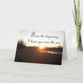 Von Anfang an - Jubiläumskarte für Ehemann Karte