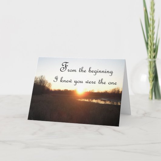Von Anfang an - Jubiläumskarte für Ehemann Karte (Vorderseite)
