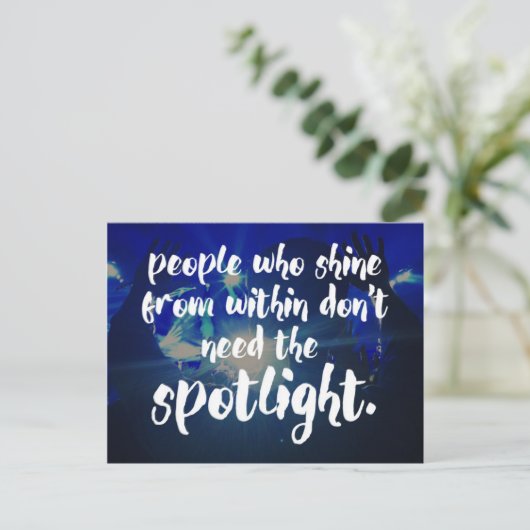 Von Anfang an Postkarte (Stehend Vorderseite)