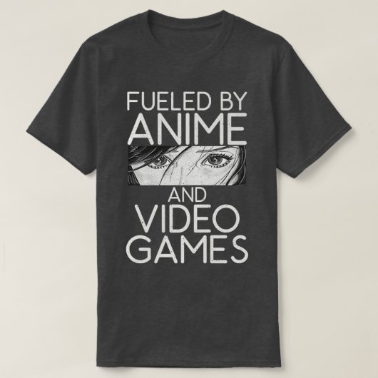 Von Anime- und Videospielen gespeist Otaku Anime  T-Shirt (Design vorne)