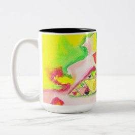 Von AnyaC 2 Abstrakt Zweifarbige Tasse