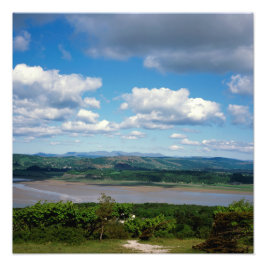 Von Arnside Knott Arnside aus gesehen, der Fluss K Fotodruck
