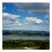 Von Arnside Knott Arnside aus gesehen, der Fluss K Poster (Vorderseite)
