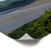Von Arnside Knott Arnside aus gesehen, der Fluss K Poster (Ecke)