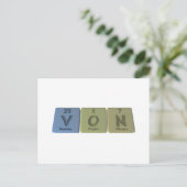 Von as Vanadium Sauerstoff Stickstoff Postkarte (Stehend Vorderseite)