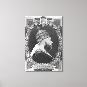 von Äthiopien Menelik II Leinwanddruck