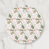 Von/auf Vintage Art Holly Berry Weihnachtsgeschenk Geschenkanhänger (Rückseite)