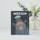 Von Außerirdischen auf Erntedank gerettet Feiertagspostkarte (Stehend Vorderseite)