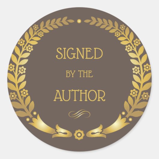 Von Auther unterzeichnetes Rundschreiben - Buchsch Runder Aufkleber (Vorderseite)