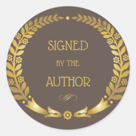 Von Auther unterzeichnetes Rundschreiben - Buchsch Runder Aufkleber