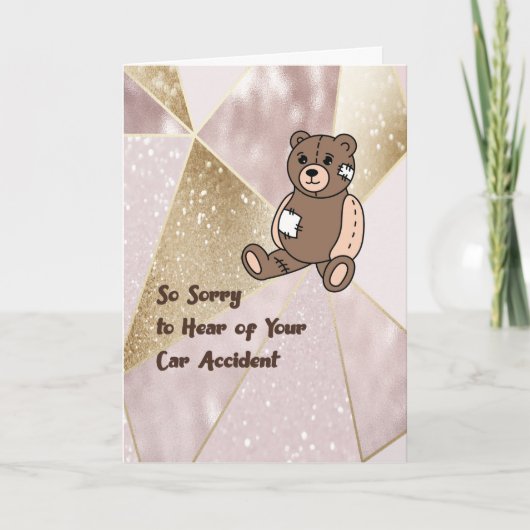 Von Autounfall mit gepflastertem Bär profitieren Karte (Vorderseite)