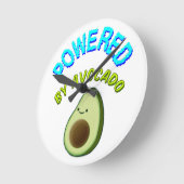 Von Avocado beherrscht Runde Wanduhr (Winkel)