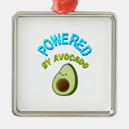 Von Avocado beherrscht Silbernes Ornament (Vorne)