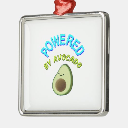Von Avocado beherrscht Silbernes Ornament (Links)