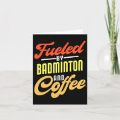 Von Badminton und Coffee Funny Badminton Pla gespe Karte (Vorderseite)