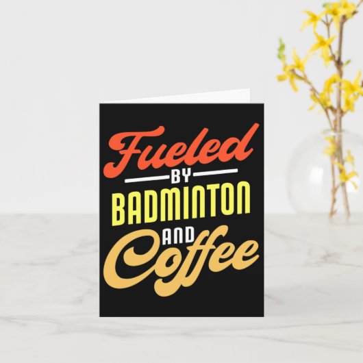Von Badminton und Coffee Funny Badminton Pla gespe Karte (Gelbe Blume)