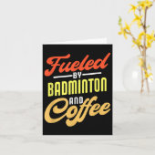 Von Badminton und Coffee Funny Badminton Pla gespe Karte (Gelbe Blume)