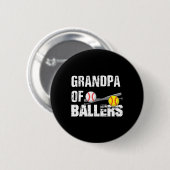 Von Ballern Funny Baseball Softball Fathers Day Gi Button (Vorne & Hinten)