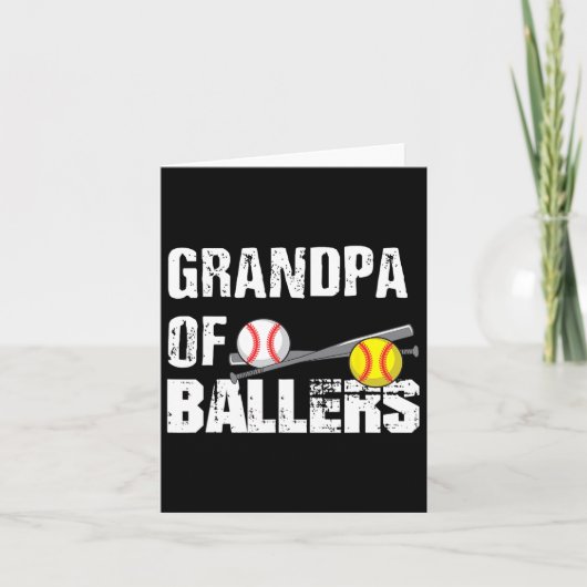 Von Ballern Funny Baseball Softball Fathers Day Gi Karte (Vorderseite)