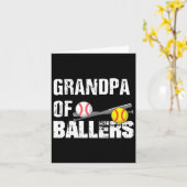 Von Ballern Funny Baseball Softball Fathers Day Gi Karte (Gelbe Blume)