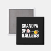 Von Ballern Funny Baseball Softball Fathers Day Gi Magnet (Vorderseite/Rückseite)