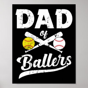 von Ballern Vater von Baseball und Softball für Poster