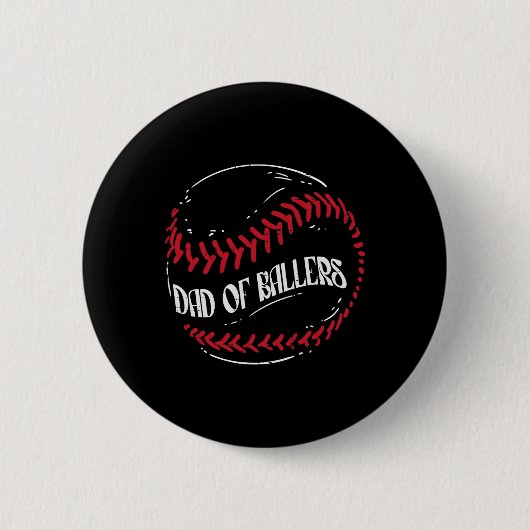 Von Ballers Baseball Funny Vathers Day Männer Dadd Button (Vorderseite)