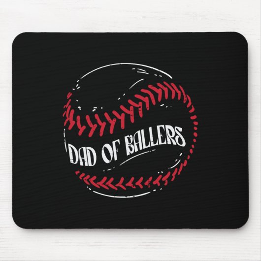 Von Ballers Baseball Funny Vathers Day Männer Dadd Mousepad (Vorne)