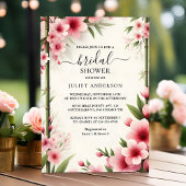 von Bamboo Pink Sakura Cherry Blossom Brautparty Einladung