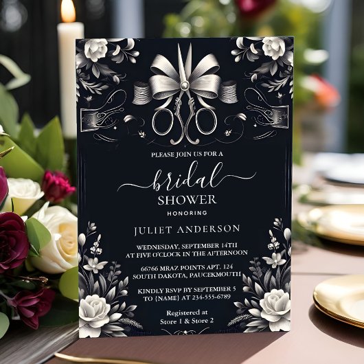 Von Banners Bows Satin Ribbon Cutting Brautparty Einladung