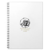 Von Barbed Wire Notebook gehaltene Herzen Notizblock (Vorderseite)