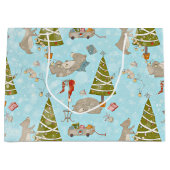 Von Bären und Weihnachten Muster für Kinder Große Geschenktüte (Vorderseite)