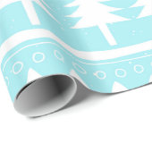 Von Bären und Weihnachts-Aquamarinen Weihnachtsmus Geschenkpapier (Rolleneckpunkt)