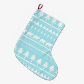 Von Bären und Weihnachts-Aquamarinen Weihnachtsmus Großer Weihnachtsstrumpf (Vorderansicht (hängend))