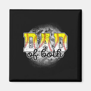 Von beiden Baseball Softball Fathers Day Baseball Magnet