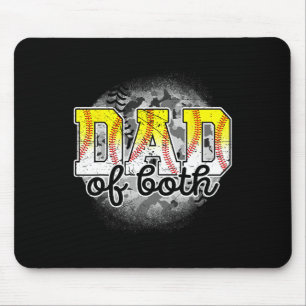 Von beiden Baseball Softball Fathers Day Baseball  Mousepad