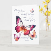 Von beiden Religious Birthday zu Schmetterlingen Karte (Gelbe Blume)