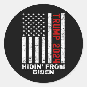 Von Biden Kids Men Trump 2024 Flag gegen Joe Biden Runder Aufkleber