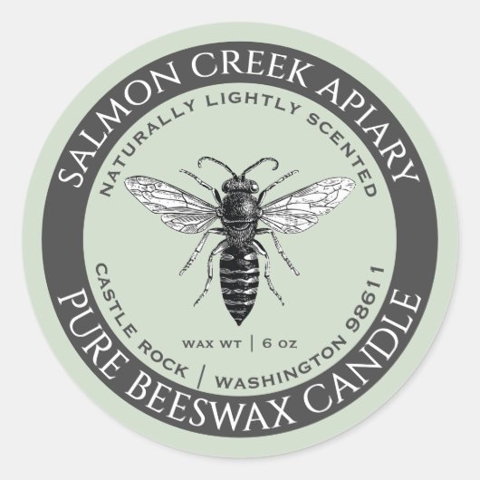 Von Bienen gemachte Tafel mit Bienenwachs-Tafel Runder Aufkleber (Vorderseite)