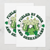 Von Bier und Shenanigans gespeist Einladung (Vorne/Hinten)
