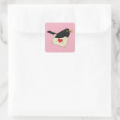 Von Blackbird mit Liebe Quadratischer Aufkleber (Tasche)