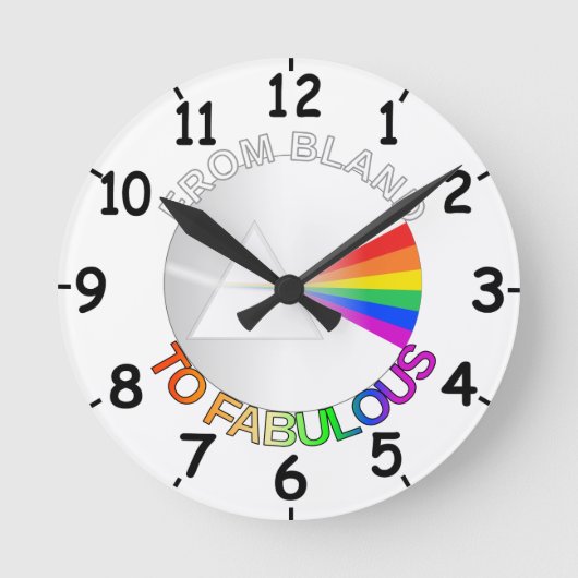 Von Bland nach Fabulous Runde Wanduhr (Vorderseite)