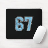 Von Blue 67 Six Seven Meme  Mousepad (Mit Mouse)
