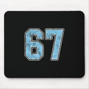 Von Blue 67 Six Seven Meme  Mousepad