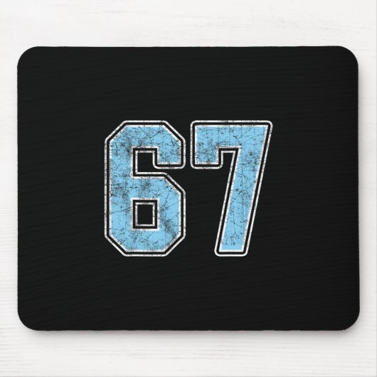 Von Blue 67 Six Seven Meme  Mousepad (Vorne)
