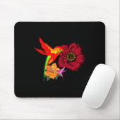 Von Blume Fütternd Vögel Grafik Mousepad (Mit Mouse)