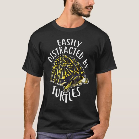 Von Box Schildkröten Reptil Tortoise abgelenkt T-Shirt (Vorderseite)