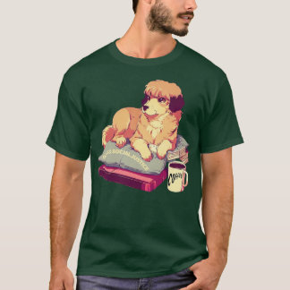 von Büchern und Kaffee und Hunden und soziale Gere T-Shirt